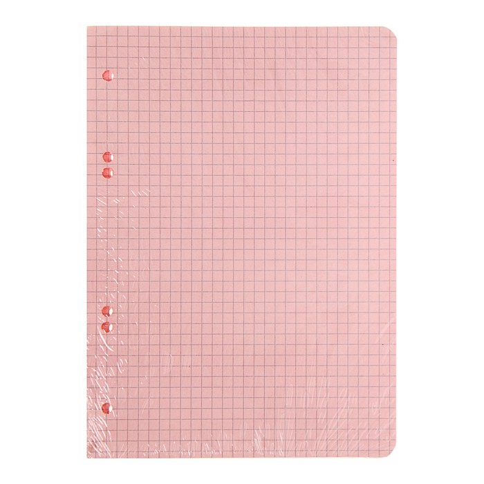 Блок сменный для тетради на кольцах, 50л., клетка, А5, розовый арт.305511-01