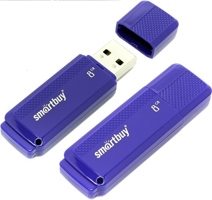 Флэш-память USB 8 GB Smartbuy Dock Blue (SB8GBDK-B)