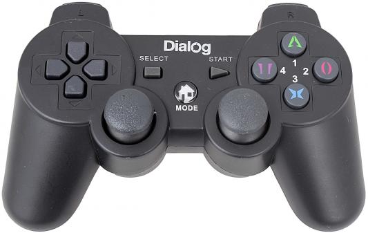 Джойстик DIALOG Action GP-A17 - геймпад вибрация, 12 кнопок, PC USB/PS3, черный