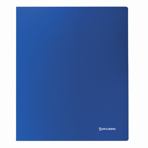 Папка 2 кольца BRAUBERG "Стандарт", 40мм, синяя, до 250 листов, 0,9мм,221617