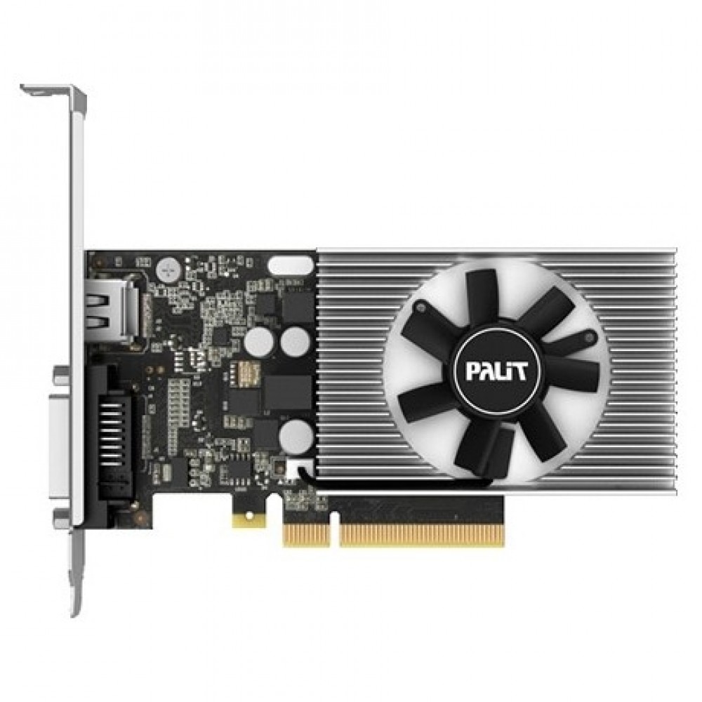 Видеокарта 2048Mb Palit GeForce GT1030 PA-GT1030 2GD4 NV 64 DDR4 1151/2100  DVIx1/HDMIx1/HDCP