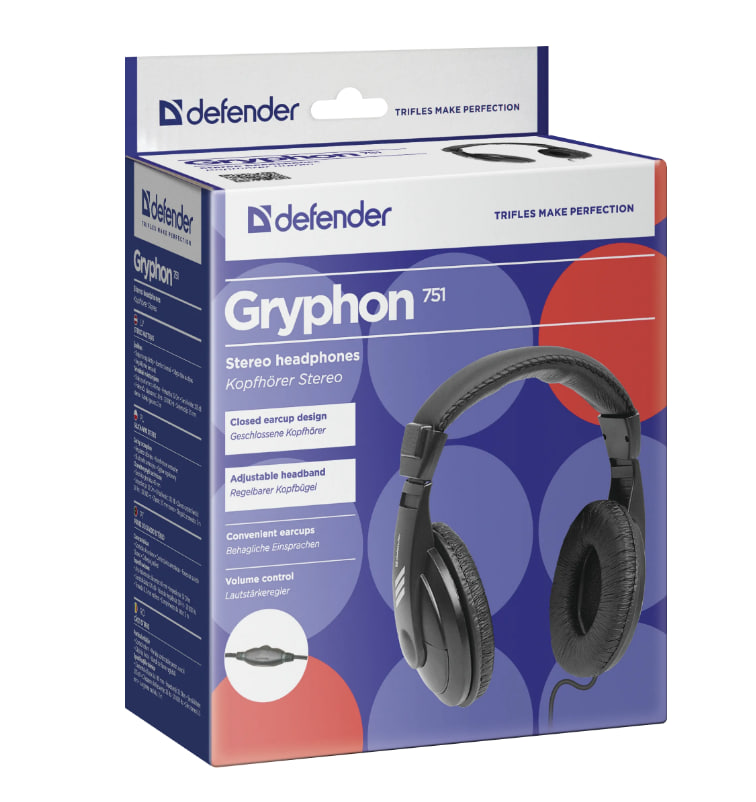 Наушники с микрофоном Defender Gryphon 751 черный 