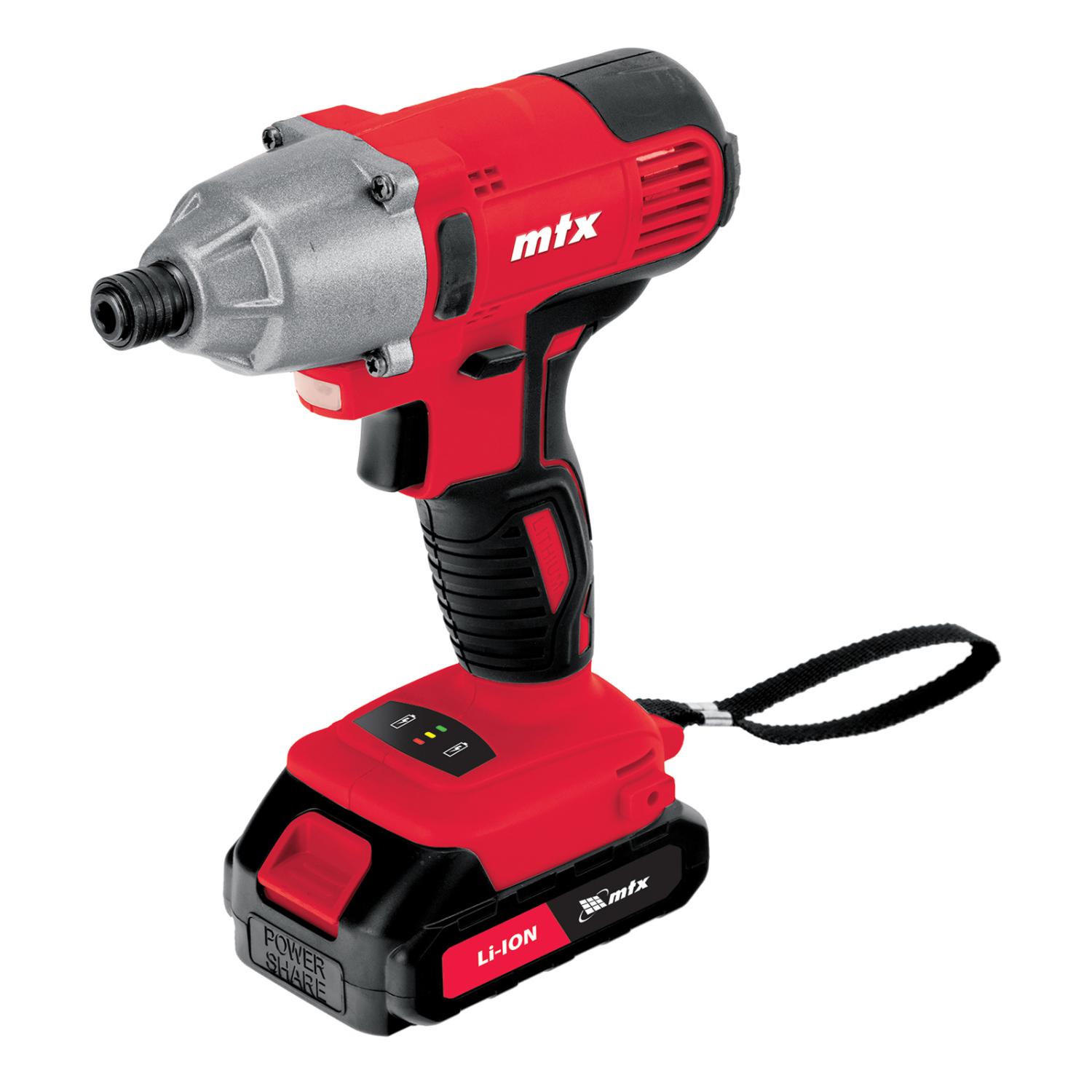 Винтоверт ударный аккумуляторный MTX CIDS-20-280, Li-Ion, 20 В