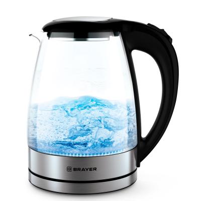 Чайник Brayer 6116BR 1800Вт.1,7 л, стеклян. корпус, автоотключ