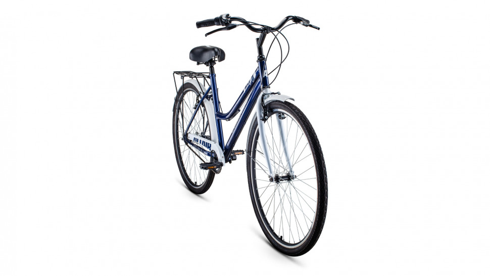 Велосипед ALTAIR CITY 28 low (28" 1 ск. рост. 19") 2022, фиолетовый/белый