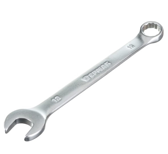 ЕРМАК Ключ рожково-накидной, 12мм, матовый CRV