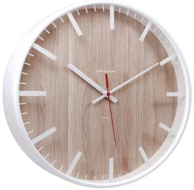 Часы настенные TROYKATIME 30,5см (77771746) круг пластик стекло минерал белый обод