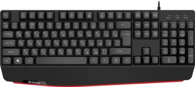 Клавиатура Defender Atom HB-546 RU,черный,104+FN,1.8м