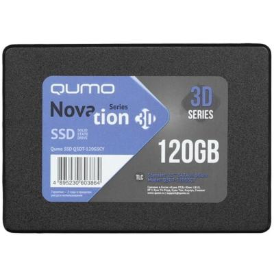 Диск SSD 2,5" 120 Gb QUMO Novation 3D <Q3DT-120GSCY> (SATA3, up to 550/450MBs,  50TBW, 7mm)