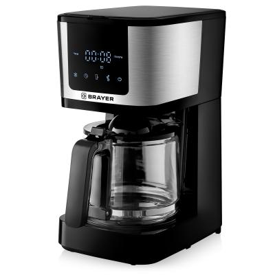 Кофеварка капельная Brayer 1125BR  900 Вт,1,25 л, нейлон.съем.фильтр, автооткл, противокап.сис.термо