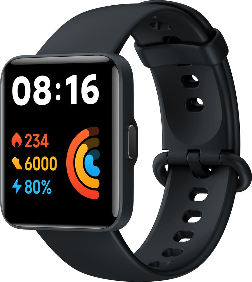 Смарт-часы Xiaomi Redmi Watch 2 Lite (Black) <1.55" TFT 360Х320,BT5.0,GPS,SpO2,262мАч,5ATM>