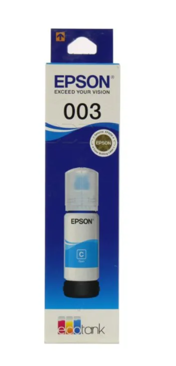 Картридж Epson Original 003 [C13T00V298] Сyan для L1110/3100//3110/3150/3151/5190 (65мл до 7500стр)