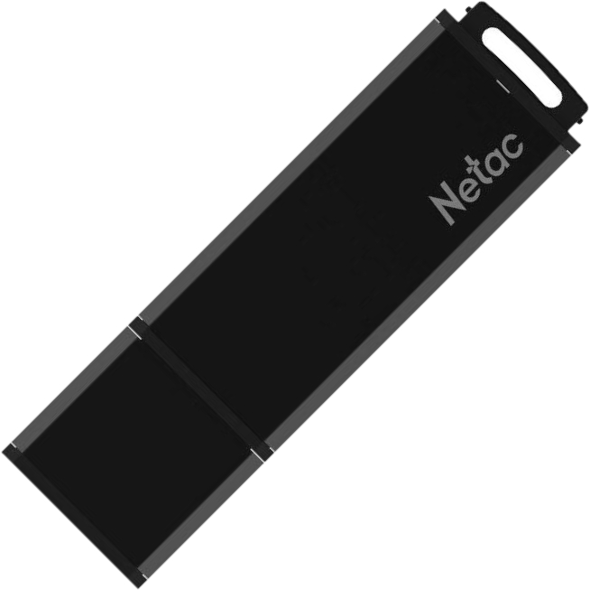 Флэш-память USB_128 GB Netac U351 <NT03U351N-128G-30BK>, USB3.0, с колпачком, металлическая черная