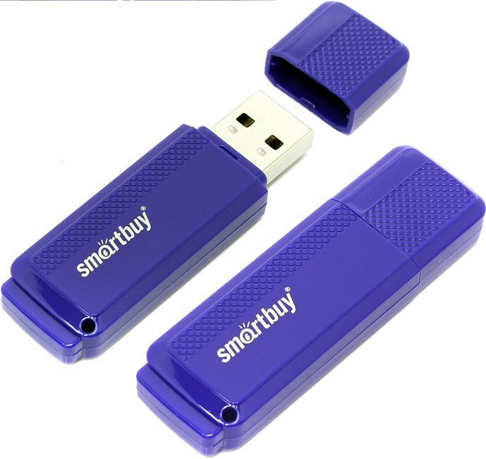 Флэш-память USB_ 32 GB Smartbuy Dock Blue  (SB32GBDK-B)