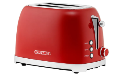 Тостер Galaxy Line GL 2919 "феррари" металл,900 Вт,6 степ.подж.,подогрев,размороз.