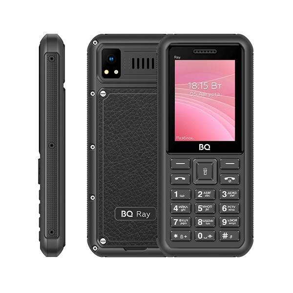 Сотовый телефон BQ BQM-2454 Ray черный(2*SIM 2.4" 320х240 32Мб BT FM 0.1Мп фон.mSD до 16Gb 1800 мАч)