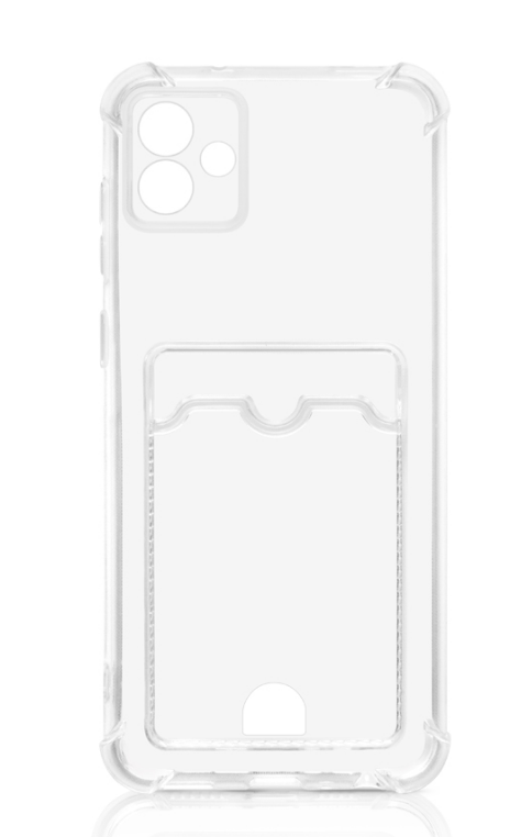Чехол для Samsung Galaxy A04, прозрачный, силиконовая накладка + карман DF sCardCase-09
