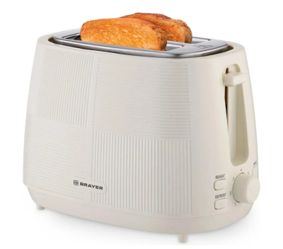 Тостер Brayer BR2116 1080Вт, 7 реж, подогр,размор,отмена,автоотключ,2 тоста одновр,съем.под