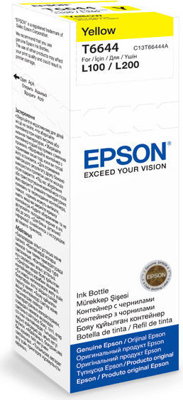 Картридж Epson Original T66444A/664498 Yellow для L120/L222/L350/L3050/L1300/L1455 (70мл до 7500стр)