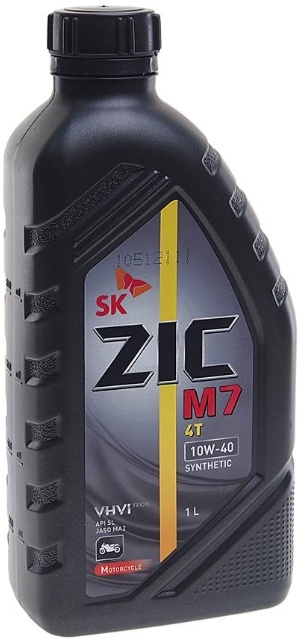 СРЕДСТВО для 4-х тактных двигателей ZIC M7 4T 10w40 синт SL 1л