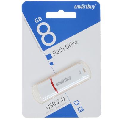 Флэш-память USB 8 GB Smartbuy Crown White (SB8GBCRW-W)
