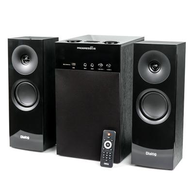 Колонки Dialog Progressive AP-250 BLACK - 2.1, 50W+2*15W RMS, Bluetooth, FM+USB+SD reader, опт. вход