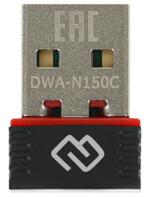 Сетевой адаптер Wi-Fi Digma DWA-N150C N150 USB 2.0 (ант.внутр.) 1ант.