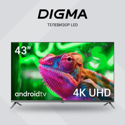 Телевизор 65" Digma DM-LED65UBB41 Smart Android TV Frameless Metal т.серебр./серебристый/4K Ultr