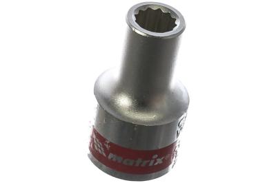 Головка торцевая 8 мм Matrix 12-гранная, CrV, под квадрат 1/2", хромированная