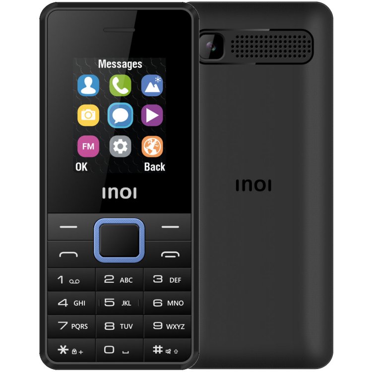 Сотовый телефон INOI 110 черный (2*SIM, 1,8",32Mb,160х128,0,08Мп,1000 мАч,mSD до 32 ГБ,BT)