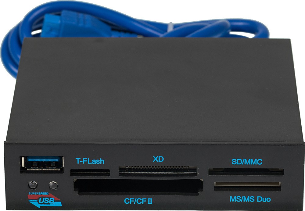 Кард-ридер внутренний 3.5'' USB3.0 GL3233 SuperSpeed ALL-in-ONE черный