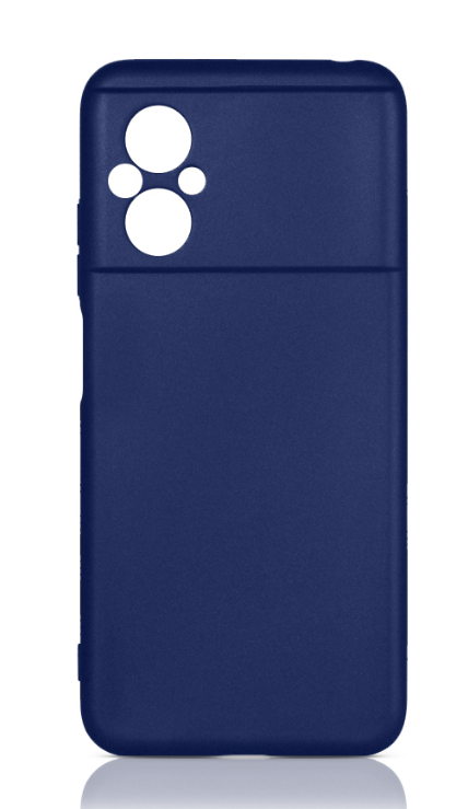 Чехол для Poco M5, синий, силиконовая накладка DF poCase-11 (blue)
