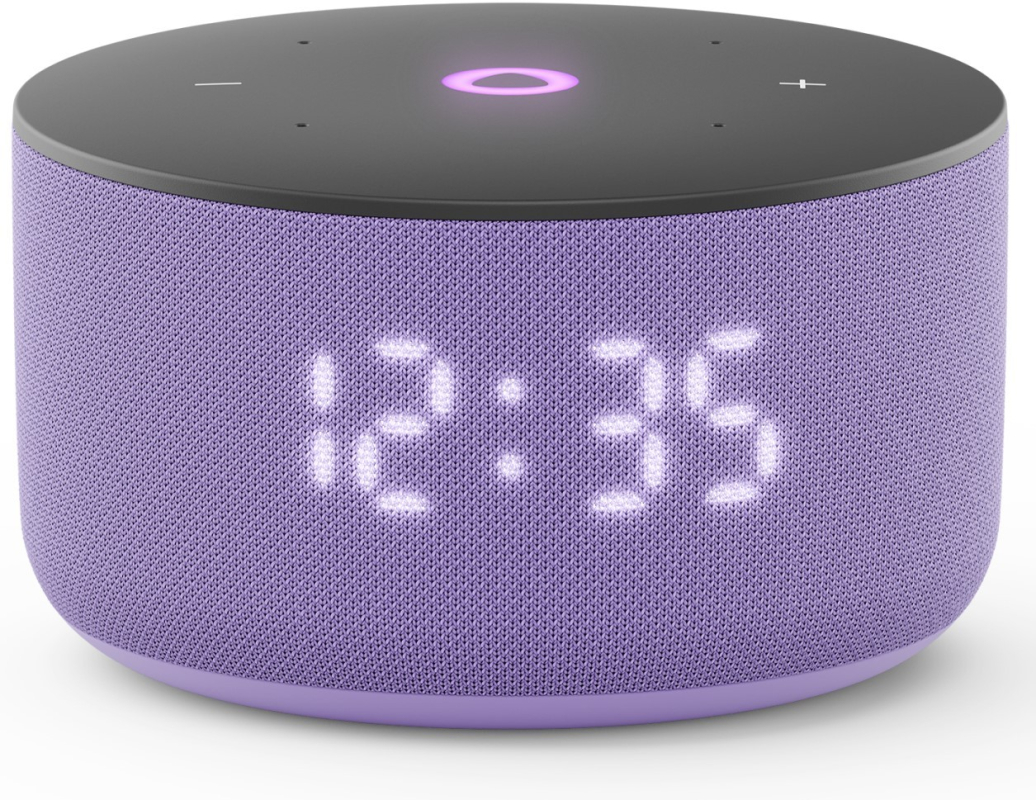 Умная колонка Яндекс.Станция Мини 3 (с часами) фиолетовый (12W,1 динамик,3 микр.,WiFi,BT 5.0,Алиса)