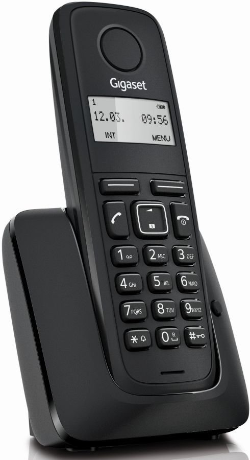 Р/Телефон Dect Gigaset A116 Black RUS (черный)