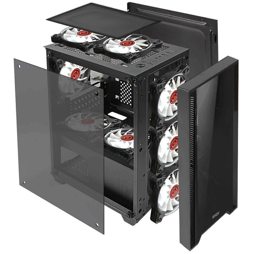 Корпус mATX MidiTower Ginzzu CL510 