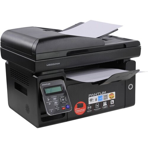 Принтер лазерный Pantum МФУ M6550NW (A4,128Mb,22 стр/мин,1200*1200dpi,USB,Wi-Fi,ADF,PC-211EV) черный