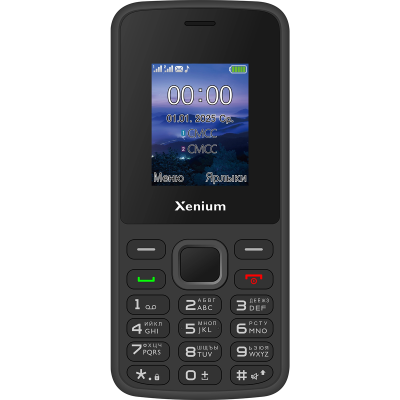 Сотовый телефон Xenium X175 черный (2G,2*SIM, 1,77",160х128, microSD до 32Gb,1700 мАч,FM,BT,Type-C)