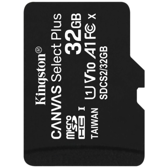 Карта памяти SDHC_ 32 GB Kingston class 10 SDS2/32GB Canvas Select Plus